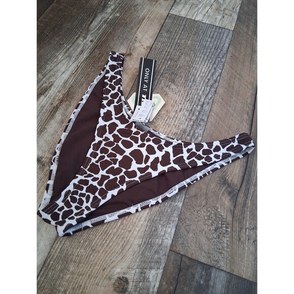 NWT Women's Damsel Girraffe Texture High Leg Bikini Bottoms, Large - Picture 3 of 7